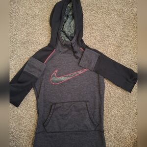 Nike Womans Therma Fit  Charcoal and Black Hoodie